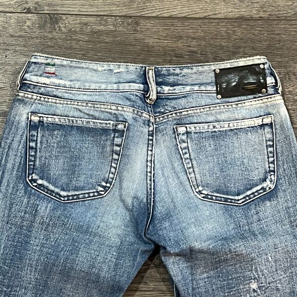 Diesel Louvely Low Rise Flare Jeans 0071J Wash Size 30 Y2K Vintage - Picture 8 of 11